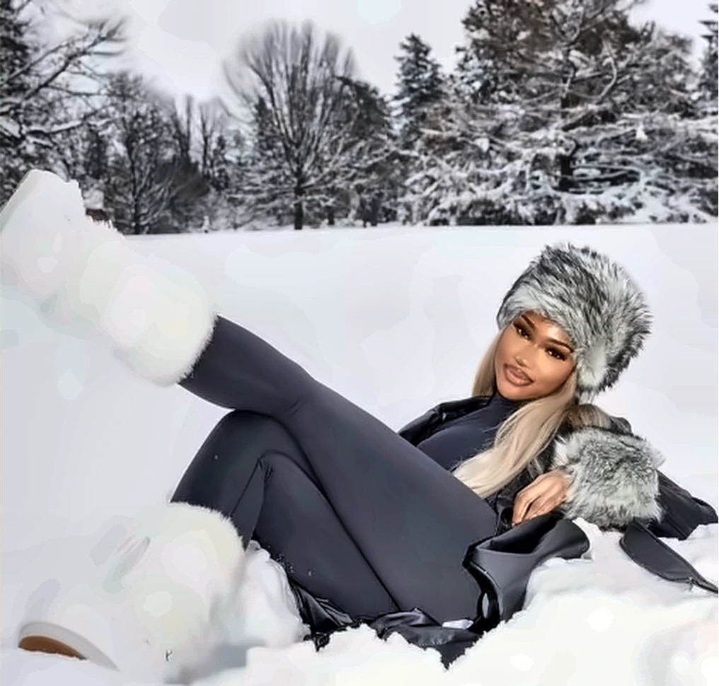 Fluffy Winter Set – Pälsmössa & Handledsvärmare